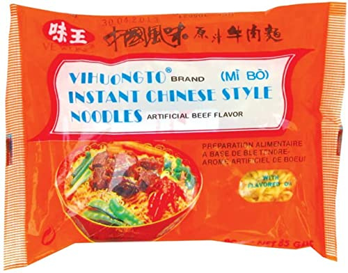 Ve Wong Soupe chinoises au boeuf, nouilles chinoises au boeuf 85g (Carton de 30 sachets)