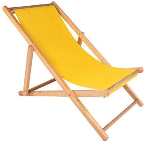 GGZONE Klappbarer Liegestuhl, Holz, klappbarer Liegestuhl, Siesta, Chaiselongue, zusammenklappbarer Liegestuhl für Balkon, Strand, Sonnenliege, Schwerkraft, klappbarer Liegestuhl Beautiful Scenery