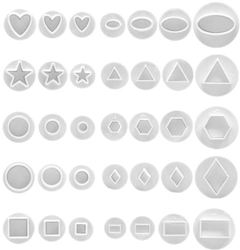 Bebochoi 35 Piezas Cortador Fondant Moldes, Juego de Cortadores de Émbolo para Fondant, Cortador Fondant Expulsor Moldes para Fondant, para Decorar Pasteles Fondant