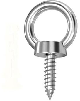 Hebeösenschraube, Ringösenschraube, 2 Stück M4 M5 M6 M8 M10 M12 M16 Ösenschrauben Schrauben 304 selbstschneidende Edelstahlschrauben Schafösen-Rundschraube Ösenmutter runder Ring (Size : M4*40)