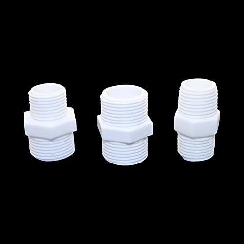 Hose Connector Adapter 20Pcs 1/2'',3/4'',1/2'' to 3/4'' Double Male Connector European Standard for PVC Pe Pb Pex Various Plastic Pipe (Diameter : 1/2'')/3/4''