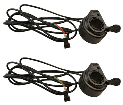2 Stück Elektroroller Daumengas, 22mm 7/8-Zoll Daumen Gas Drehzahlregelung Ersatz, Plastik Elektrischer Scooter Thumb Throttle für 12V-72V E-Bike Elektroroller Elektrorad