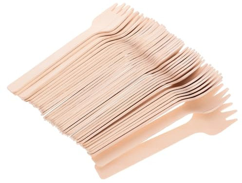 BELLIFFY 100stücke Holzgabeln Für Obst Und Dessert Klein Mit Langer Griff Geeignet Für Partys Vorspeisen Und Minikuchen Lose Holz Gabeln Für Home Und Party