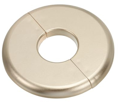 PATIKIL Wall Split Flange 1.10 (28mm),1 Pcs ABS Round Self-Adhesive Escutcheon Plate Buckles Water Pipe Cover for Kitchen Bathroom Arm Pipe Faucet Decoration, Gold