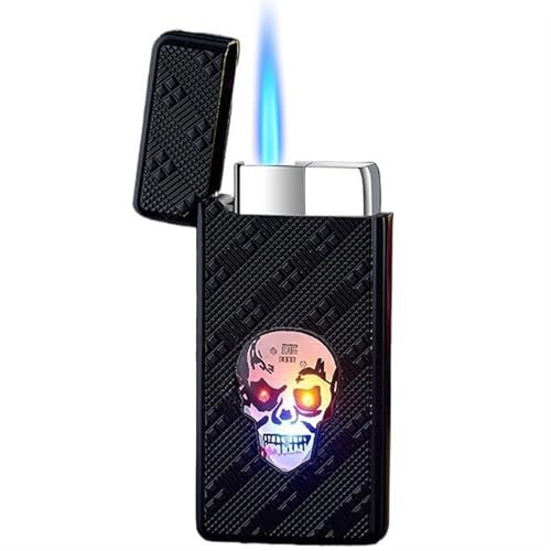 Recycelbares Butanfeuerzeug, Einstellbare Flamme, Tragbares Design, Gute Winddichte Leistung, Verwendet Butan Als Brennstoff, Geeignet for Kerzen, Partys, Geschenke Usw.(Black00)