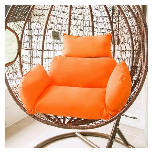 Outdoor-Hängesessel-Kissen – wasserdichte stilvolle Auflage für Eierschaukel Rattan-Terrassenstuhl Garten & Strand – bequemes orangefarbenes Kissen für ultimative Entspannung