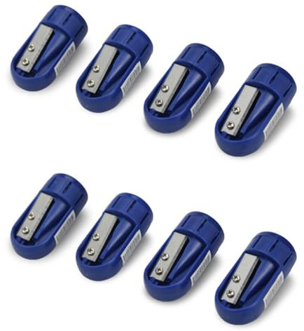 Vocdikficy 8PCS Zimmermannsbleistiftspitzer Manueller Bleistiftspitzer für Flache Zimmermannsbleistifte, Tragbares Bleistiftspitzwerkzeug