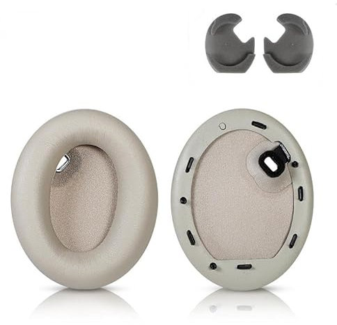 Replacement Ear Pads Compatible with Sony WH-1000XM4 Headphone, Leather Ear Cushions, Sliver