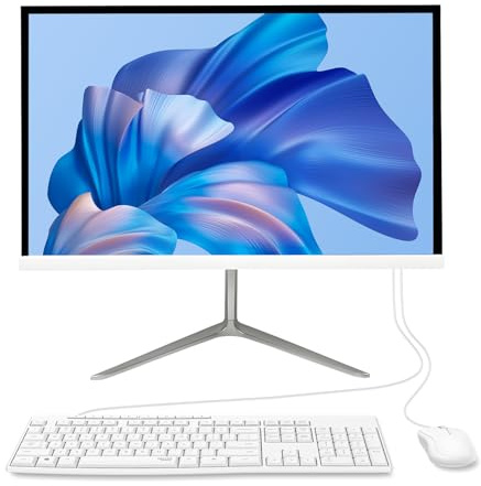 ALNERUZL All-in-one Desktop Computer PC, 22 FHD Display N5095 Quad Core 8G RAM 512G SSD ROM PC, WiFi Bluetooth Connection Desktop for Office Gaming Home Study
