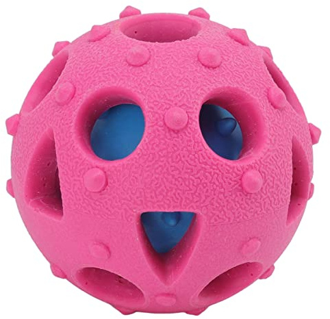 Stylebest Balle de Puzzle pour Chien pour Le Plaisir Interactif et Le Développement du QI, Jouet à Mâcher en TPR Durable pour L'entraînement et Le Jeu, 1 unité (Boule à Points X122)