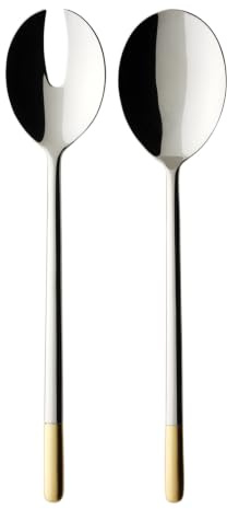 Villeroy & Boch Ella Couverts à salade partiellement plaqués or 2 pièces