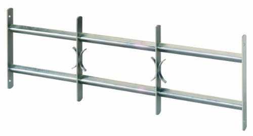 Alberts 553609 Fenstergitter Amsterdam | ausziehbar | galvanisch blau verzinkt | 300 x 1000-1500 mm