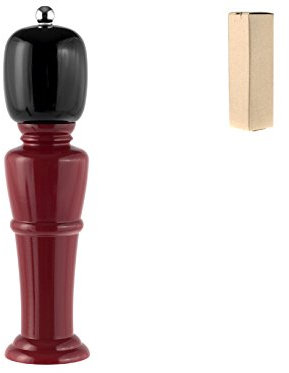 Home Carbonio Macinapepe, Acrilico/Ceramica Inox, Rosso, 25 cm