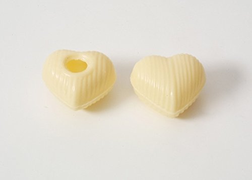 63 Stk. Mini Schokoladenherz Hohlkörper Weiss