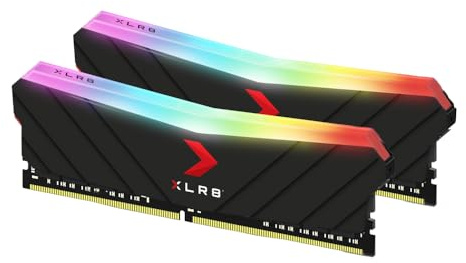 PNY 32GB (2x16GB) XLR8 Gaming Epic-X RGB™ DDR4 3600MHz Kit de Módulos de Memoria RAM – (MD32GK2D4360018XRGB)