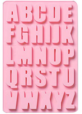 Large Silicone Letters Moulds Non Stick Chocolate Candy Molds Silicone Chocolate Mold Reusable Alphabet Mold Wax Melt Moulds for Fondant Baking Cake Decorating Cupcake Biscuit Sugarcraft