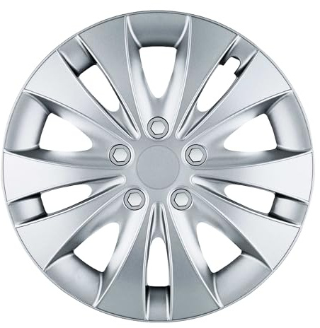 Copricerchi 13 Pollici Argento Set da 4 Stormer per Cerchi in Acciaio