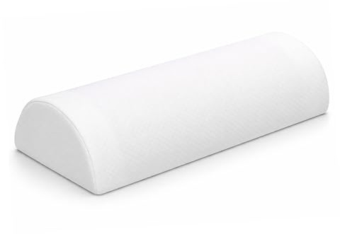 Aidapt 50 cm 4-in-1 Halbmond Memory Foam Orthopädisches Kissen mit kühlender Gelschicht – Lendenwirbelstützkissen – Nackenrolle ideal für Nacken, unteren Rücken, Knie und Beine.