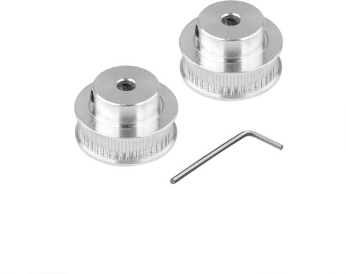 Euroharry 2 Stück GT2 Zahnriemenscheibe 40 Zähne 5mm Bohrung P40-GT2-6-BF GT2 Riemenscheibe Synchronrad GT2 Timing Pulley für 3D Drucker GT2 Zahnriemen 6mm Breite Gürtel