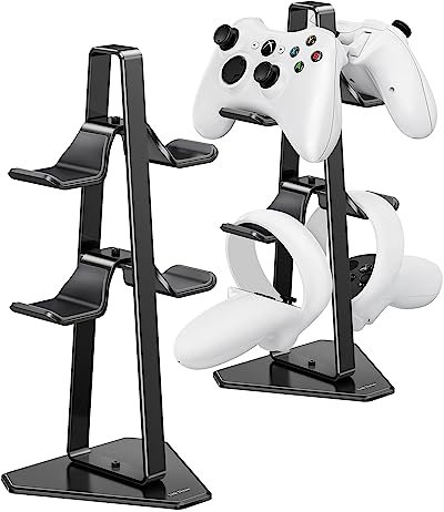 Link Dream Support de Manette Universel Porte Manette pour PS5, PS4, Xbox Series, Nintendo Switch, Support Manette et Porte Casque Gamer, Accessoires de Jeu (Noir)