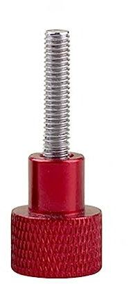 1 Stücke M5 M6 Aluminiumlegierung + Edelstahl Rändelschraube Handgriff Knopf Schritt Bolzen Schrauben Rot Schwarz Weiß(Red,M5x30-D12x20)