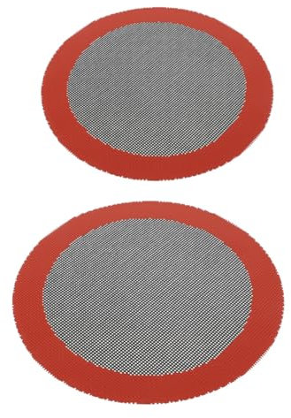 MAGICLULU 2pcs Reusable Air Fryer Pads Non-Stick Silicone Mats for Home Air Fryer Accessories for and Cooking