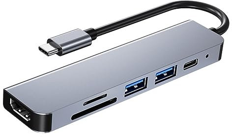 UKCOCO 3piezas Hub USB Tipo Puertos Adaptador Multifuncional para Transferencia De Datos y Video Compatible Laptop Teléfono y Tablet para Presentaciones y Oficina