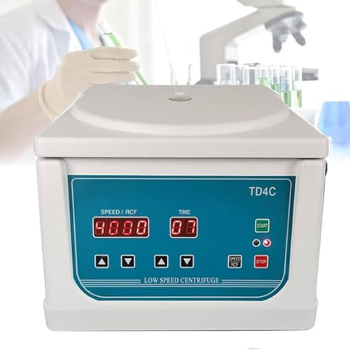 FJYAWEN Centrifugeuse De Laboratoire, Professionnelle Centrifugeuse PRP Plasma avec 4000 RPM,Minuterie De 90 Min, Max 2150xg RCF pour La Pratique Médicale Sang/Sérum/Plasma/Graisse