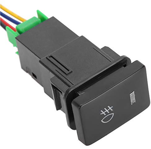 Interruttore a Pulsante per Auto, Interruttore a Pulsante a 4 Poli 12V con Indicatore Luminoso di Sfondo a LED