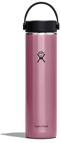 Hydro Flask - Lightweight Water Bottle 710 ml (24 oz) Trail Series - Vacuum Insulated Stainless Steel Reusable Water Bottle with Leakproof Flex Cap - Wide Mouth - Tourmaline