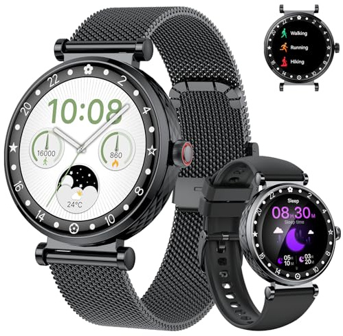 Reloj Inteligente Mujer, 2025 Nuevo Smartwatch Mujer con Llamadas, Smart Watch Ciclo Menstrual/Monitor de Sueño/SpO2/Podómetro/110+ Modos Deportivos, IP68 Impermeable Reloj Deportivo para Android iOS