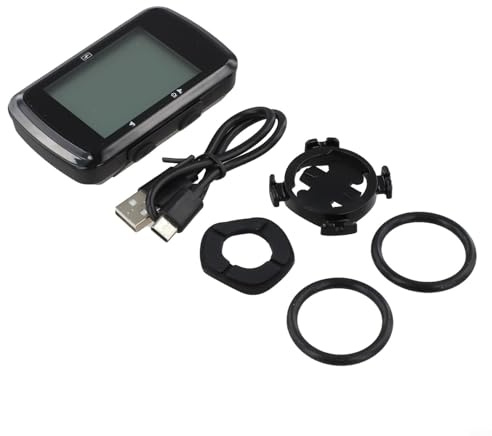 Bebykilemi Wireless For Bike Computer GPS Speedometer and Odometer with 2.4 Inch LCD Backlight Display Waterproof Cycling Trip Computer for Mountain For Bike Road For Bike(computer+base)