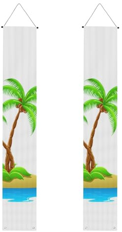Halloween-Türbanner mit 3D-Palmen-Druck, Veranda-Banner für Haustür, Innen- und Außendekoration