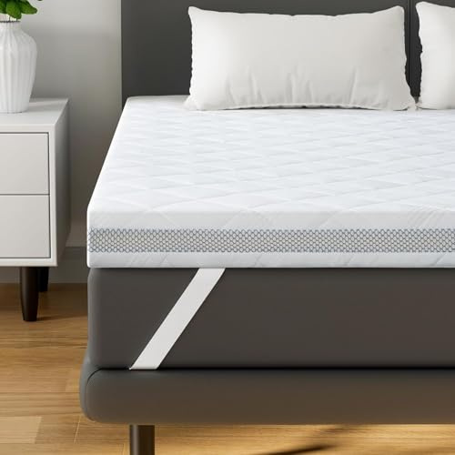 BedStory Gel-Kaltschaum Topper 140 x 200 cm H3/H4, 7,5 cm Höhe. Mittelfest Matratzentopper für Boxspringbett und Sofa. Atmungsaktiver 3D-Netz Bezug, Oeko-TEX Zertifiziert.