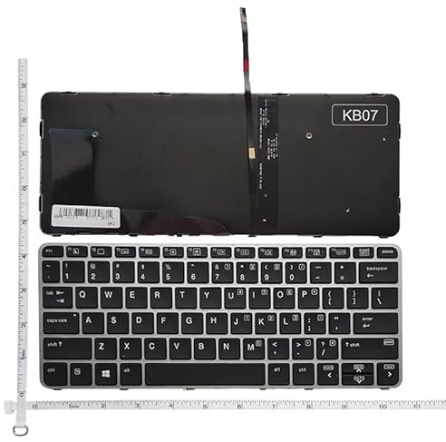 ZGGOZDH US/SP/RU/JP Laptop-Ersatztastatur für HP für EliteBook 828 G3/828 G4/725 G3/725 G4/820 G3/820 G4 Hintergrundbeleuchtung(US Backlit No Stick)