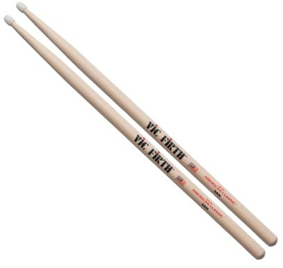 Vic Firth VF-5AN Nylon Tip Hickory Drum Sticks, 1 Paar