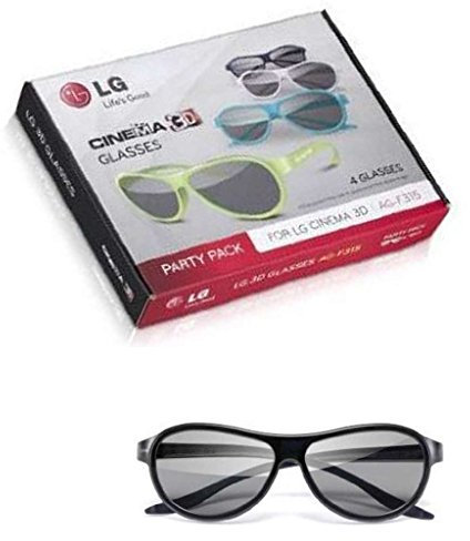 LG AG-F315 Occhiali 3D, Confezione da 4 pezzi