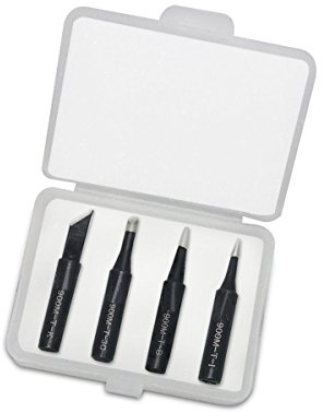 STP900-4 Set Profi-Tipps für langlebige Lötkolben. Verpackung: 4 Stück. Für Lötstation Hakko Yihua Baku Gordak Atten Quick Station 900M 933 907 936 852 852D 852+ 936 937 -Black