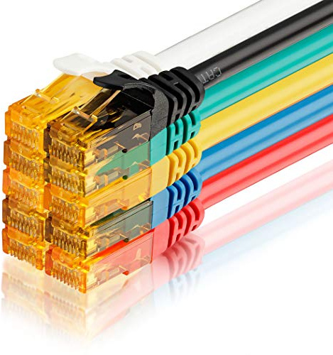 SEBSON CAT6 Ethernet Cable 0.5m, 10 Pack, Gigabit Lan Network Cable RJ45, 1000Mbit/s High Speed, U-UTP, Patch Cable for Router, PC, TV