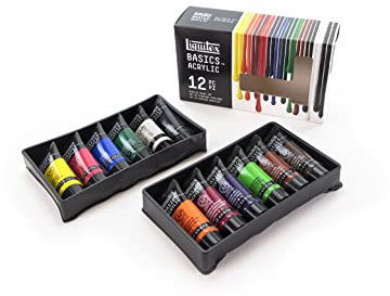 Liquitex Basics Acrylic Paint, Set, 22 ml (Pack of 12)