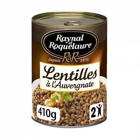 RAYNAL ET ROQUELAURE - Lentilles Cuisinées À L'Auvergnate - La Boite De 410G - Lot De 4