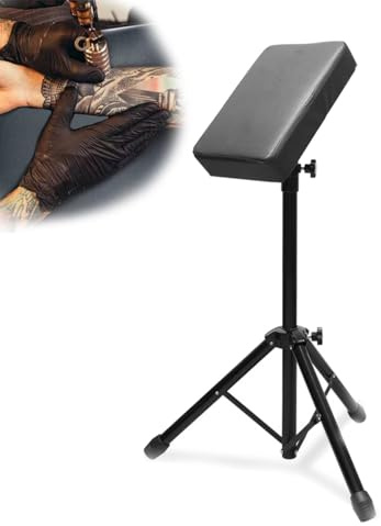 Support de Tatouage Professionnel, Accoudoir Réglable en Cuir PU, Trépied Portable pour Bras et Jambes, Équipement de Studio