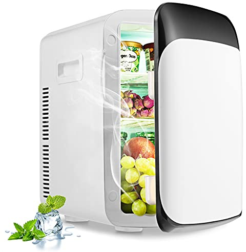 GOPLUS Mini Frigo, Refroidisseur et Réchauffeur Thermoélectrique sans bruit, Réfrigérateur Portable avec Régulateur de Température-5~50℃, Affichage de Température,Convient à Chambre,Voiture (Blanc)