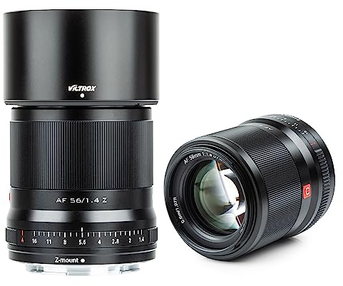 VILTROX 56mm f1.4 Monture Z Objectif Principal pour Nikon Z5 Z50 Z6 Z6II Z7 Z7II ZFC (APS-C, Mise au Point Automatique), Noir