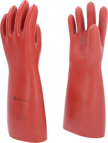 KS Tools 117.0010 Elektriker-Schutzhandschuh mit mechanischem- und Wärmeschutz | Größe 10 | Klasse 2 [17.000 V] | rot