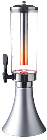 FXNFXLA Girafe à Bière, Distributeur De Boissonsavec Tube De Glace Amovible Réutilisable en Acier Inoxydable Et Lumières LED, Capacité Max. 3l, Facile à Nettoyer, pour Fête, Restaurant(Color:B)