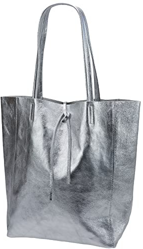 SH Leder ® Damen Echt Rindleder Shopper mit Innentasche in vielen Farben Schultertasche Henkeltasche 37x29cm Kora G266