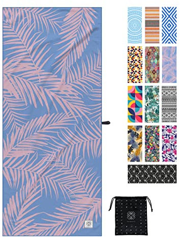 TAIMANTA Nachhaltiges Hochwertiges XXL Designer Handtuch - Kompaktes Reisehandtuch, Strandhandtuch, Sporthandtuch, Badetuch, Mikrofaser, Extra Saugfähig, Leicht, Schnelltrocknend und Sandfrei