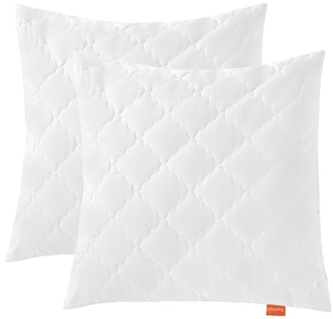 sleepling 2er Set Bambus Kopfkissen 80x80 cm, 100% Baumwolle versteppt mit 100% Viskose (Bambus-Zellstoff), Kissen 80 x 80 cm, Bettkissen, Schlafkissen, Oeko-TEX, Made in EU, waschbar bis 40 Grad
