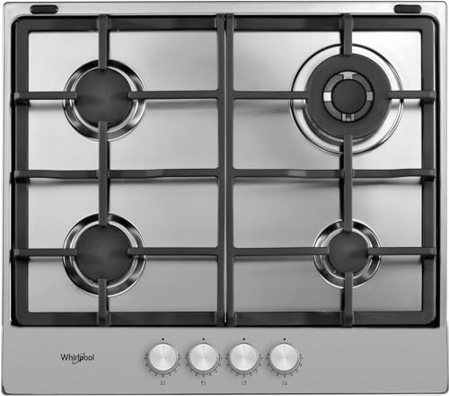 Piano Cottura a Gas 4 Fuochi a Gas 58 Cm in Acciaio Inox